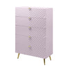 ACME Gaines Pink High Gloss Chest Model BD02666