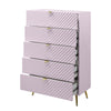 ACME Gaines Pink High Gloss Chest Model BD02666