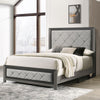 ACME Jehoram Gray Linen & Gray Eastern King Bed Model BD02721EK