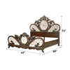 ACME Devany Cream Fabric & Cherry Queen Bed Model BD03062Q
