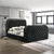 ACME Kana Black Upholstery Velvet Queen Bed with LED Fireplace & TV Cabinet Model BD03122Q