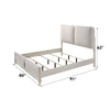ACME Laveda Light Gray Boucle & Pearl White Eastern King Bed with LED Model BD03791EK