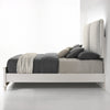 ACME Laveda Light Gray Boucle & Pearl White Queen Bed with LED Model BD03792Q