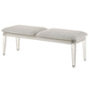 ACME Laveda Light Gray Boucle & Pearl White Bench Model BD03797