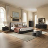 ACME Clayten Beige Linen & Espresso Queen Bed Model BD04092Q
