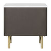 ACME Clayten Engineering Marble Top & Espresso Nightstand with Marble Top Model BD04093