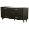 ACME Clayten Engineering Marble Top & Espresso Dresser with Marble Top Model BD04095
