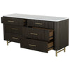 ACME Clayten Engineering Marble Top & Espresso Dresser with Marble Top Model BD04095