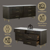 ACME Clayten Engineering Marble Top & Espresso Dresser with Marble Top Model BD04095