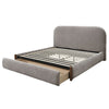 ACME Ollya Gray Linen Full Bed with Storage Model BD04590F