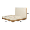 ACME Zoey Beige Fabric & Oak EK Bed Model BD04851EK