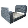 ACME Kana Gray Upholstery Velvet Eastern King Bed with LED Fireplace & TV Stand Model BD05071EK