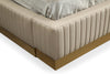 Modrest Sterling Modern Beige Bonded Leather & Gold Bed Model VGVCBD1901-BGE