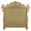 ACME Desiderius Beige Fabric Antique Gold & Hand Paint Brown Eastern King Bed Model BD20001EK