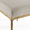 Beasley Modern Off-White Linen + Brass Dining Chair