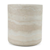 Modrest Benji Modern Faux Travertine Round End Table Model VGIP-ST901