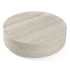 Modrest Benji Modern Faux Travertine Round Small Coffee Table Model VGIP-ST902