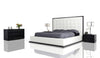 Queen Modrest Beth Modern Wenge With White Leatherette Bed Model VGBBBETH-Q