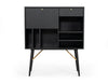 Modrest Billy Modern Black Oak & Gold Tall Buffet Model VGDWJ9584-1
