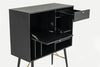 Modrest Billy Modern Black Oak & Gold Tall Buffet Model VGDWJ9584-1