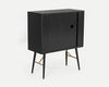 Modrest Billy Modern Black Oak & Gold Tall Buffet Model VGDWJ9584-1