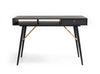 Modrest Billy Modern Black Oak & Gold Office Desk Model VGDWJ3496