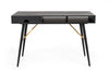 Modrest Billy Modern Black Oak & Gold Office Desk Model VGDWJ3496