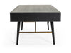 Modrest Billy Modern Black Oak & Gold Coffee Table Model VGDWJ5705