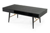 Modrest Billy Modern Black Oak & Gold Coffee Table Model VGDWJ5705