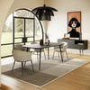 Modrest Billy Modern Black Oak & Gold Extendable Dining Table Model VGDWJ3498