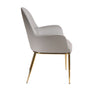 Modrest Blanton Modern Grey Leatherette & Gold Accent Chair Model VGOBTY148-GRY-CH