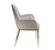 Modrest Blanton Modern Grey Leatherette & Gold Accent Chair Model VGOBTY148-GRY-CH
