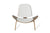 Modrest Warren Mid Century White & Walnut Accent Chair Model VGBNBLS-01WL-WHT