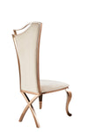 Modrest Bonnie Beige Velvet & Rose Gold Dining Chair (Set Of 2) Model VGZAY906-BEI-DC