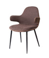 Modrest Bontura Modern Brown Fabric & Leatherette Accent Chair Model VGOBTY147-BRN-CH