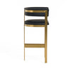 Modrest Boswell Modern Black & Matte Gold Barstool Model VGRH-RHS-BS-158-BLKGLD