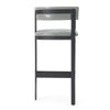 Modrest Boswell Modern Grey Faux Leather & Black Barstool Model VGRH-RHS-BS-158-GRYBLK