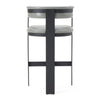 Modrest Boswell Modern Grey Faux Leather & Black Barstool Model VGRH-RHS-BS-158-GRYBLK