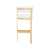 Modrest Boswell Modern White & Gold Barstool Model VGRHBOSWELL-WHT-BS