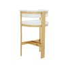 Modrest Boswell Modern White & Gold Barstool Model VGRHBOSWELL-WHT-BS