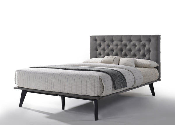 Eastern King Modrest Gibson Modern Grey Fabric Bed Model VGMABR-54-BED-EK