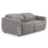Brevig Modern Grey Fabric Sofa w/ 2 Recliners