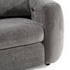 Brevig Modern Grey Fabric Sofa w/ 2 Recliners