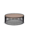 Modrest Bronson Modern Walnut & Black Round Coffee Table Model VGMAMIT-5224-COF
