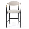 Modrest Buchtel Mid Century Modern Light Grey & Gold Arm & Black Counter Chair Model VGDWJ1313-GRY