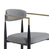 Modrest Buchtel Mid Century Modern Medium Grey & Gold Arm & Black Dining Chair Model VGDW-J1312-MEDGRY