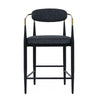 Modrest Buchtel Mid Century Modern Dark Grey & Gold Arm & Black Counter Chair Model VGDW-J1313-DKGRY