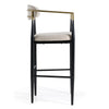 Modrest Buchtel Mid Century Modern Beige & Gold Arm & Black Bar Chair Model VGDW-J1314-BGE