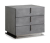 Modrest Buckley Modern Cracked Grey 3 Drawer Nightstand Model VGVC-N2003-GRY