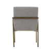 Modrest Burnham Modern Light Grey & Brass Arm Dining Chair Model VGGA-6960CH-1-WHT-B-DC